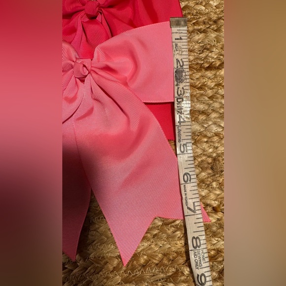 New Two Handmade Large Hair Bows Two Shades of Pink - Picture 7 of 7